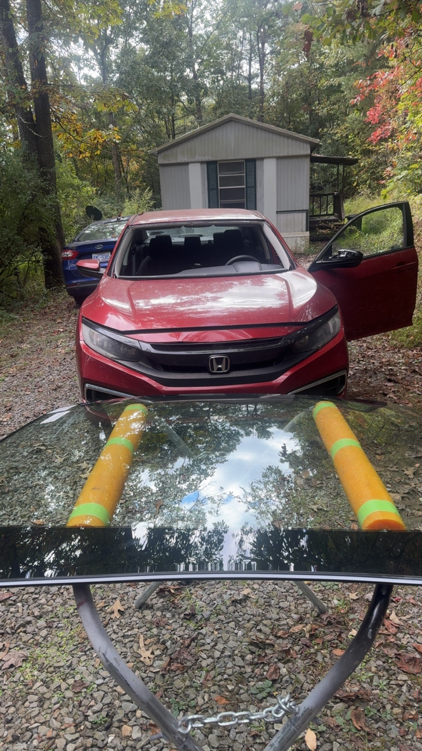 Mobile auto glass service setup